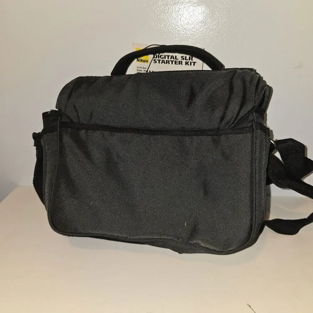Nikon DSLR Shoulder Hand Bag Case Canvas Black Adjustable With Starter DVDS